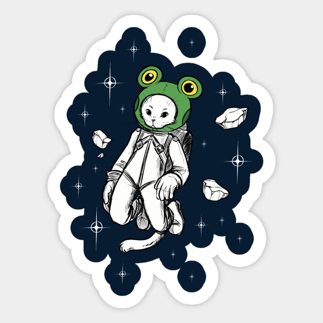 Space Cat Sticker by Yorogato